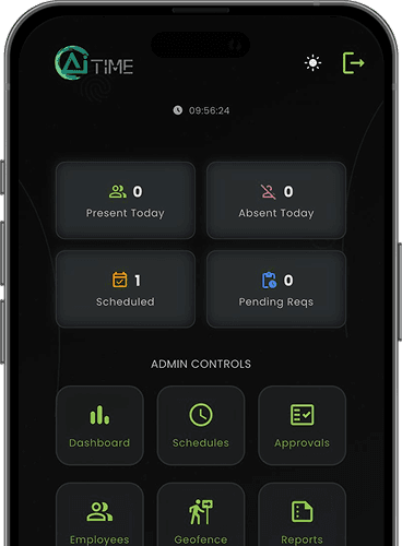 Admin dashboard mobile app - AiTIME