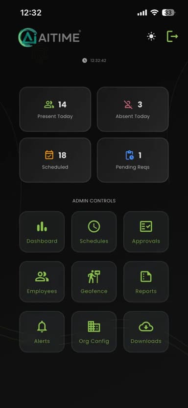 Attendance dashboard mobile app - AiTIME