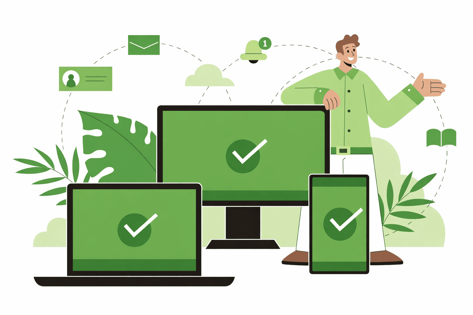 ZKTeco compatible software working across desktop, laptop, and mobile devices with secure cloud connectivity.