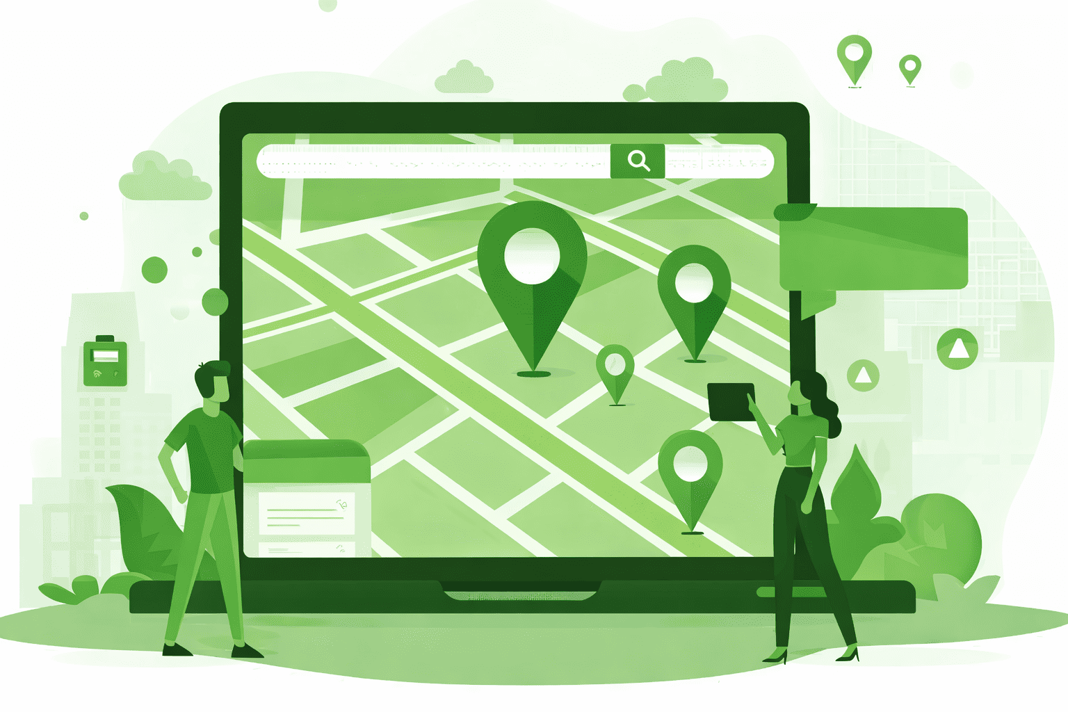 ZKTeco compatible software showing employee location and attendance tracking on an interactive digital map.